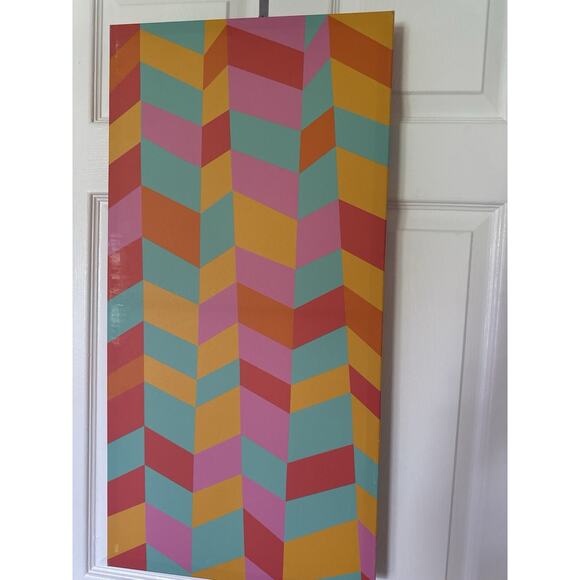 Lot of 4 Canvas Prints Colorful Abstract Sun Geometric Multicolor Decor - Picture 6 of 16